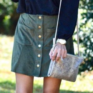 *4/$24* F21 Olive Green Suede Skirt